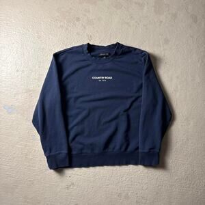 Country Road Australian Cotton Men's L Spell Out Crewneck